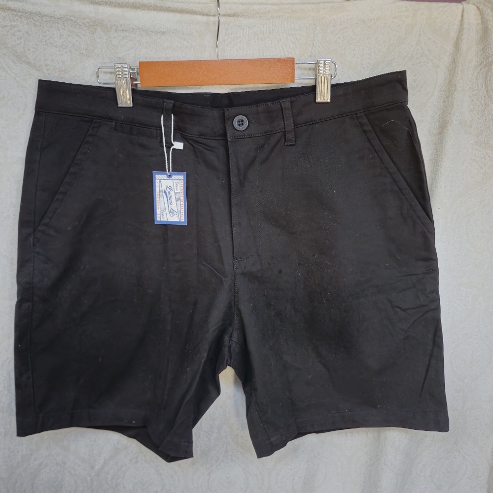 Womens NWT Cotton Bermuda Sz Large Black Shorts